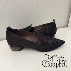 Jeffrey Campbell Viona-WD Black Suede Women's Pointed Toe Loafers | Sz. 8 | EUC